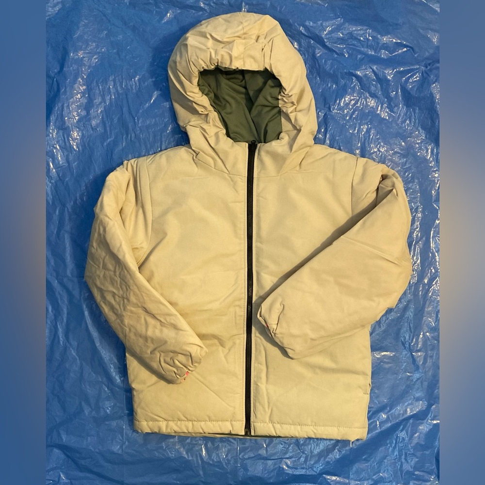 🌟❄️🌟Beige Zip Up Puffer Jacket with Hood